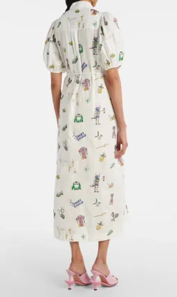 Alemais Play Embroidered Shirtdress in White Size 10 for rent on The Volte - image 2