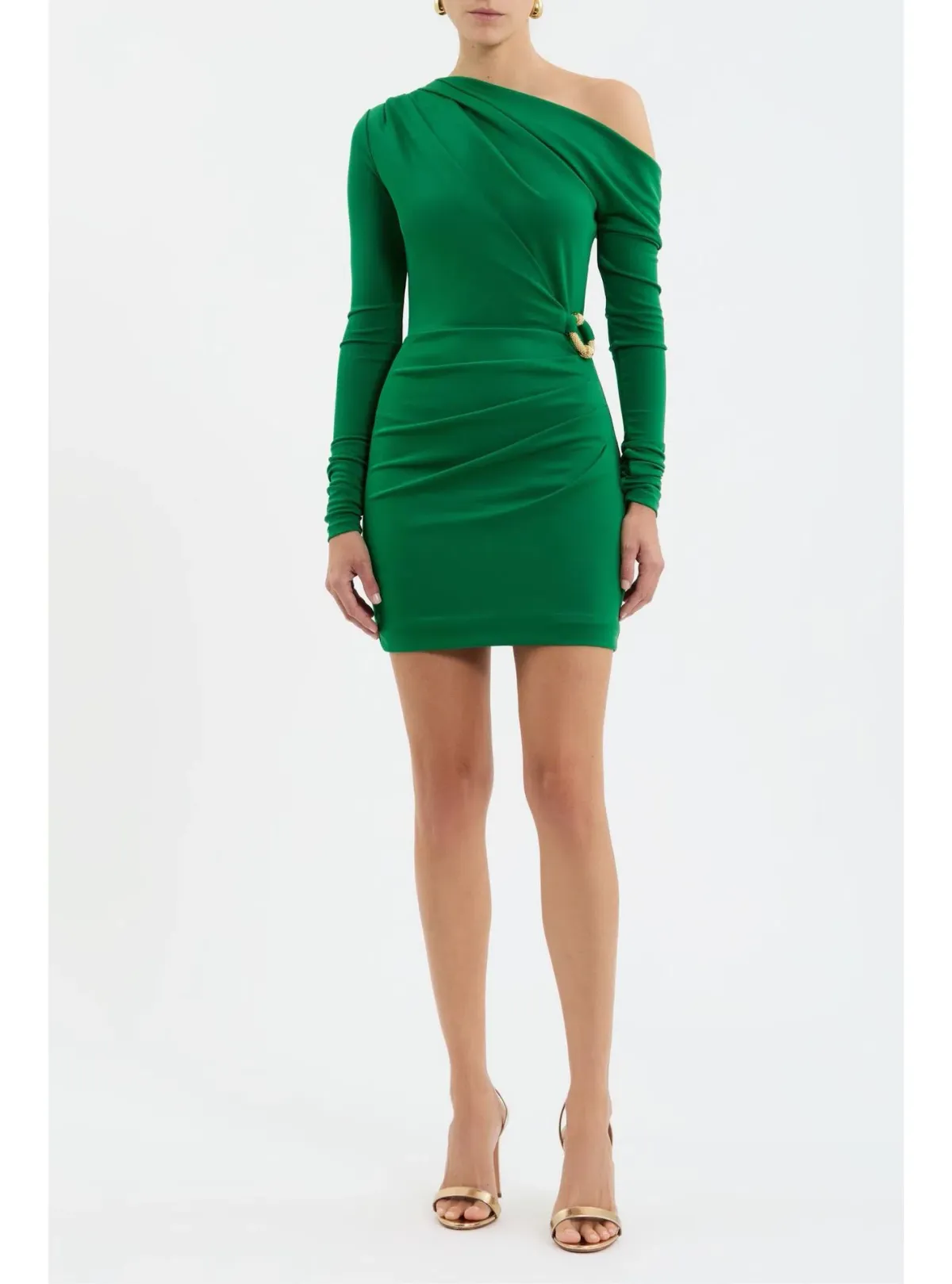 Rebecca Vallance Erin Long Sleeve Mini Dress in Emerald Size 10 - Image 1