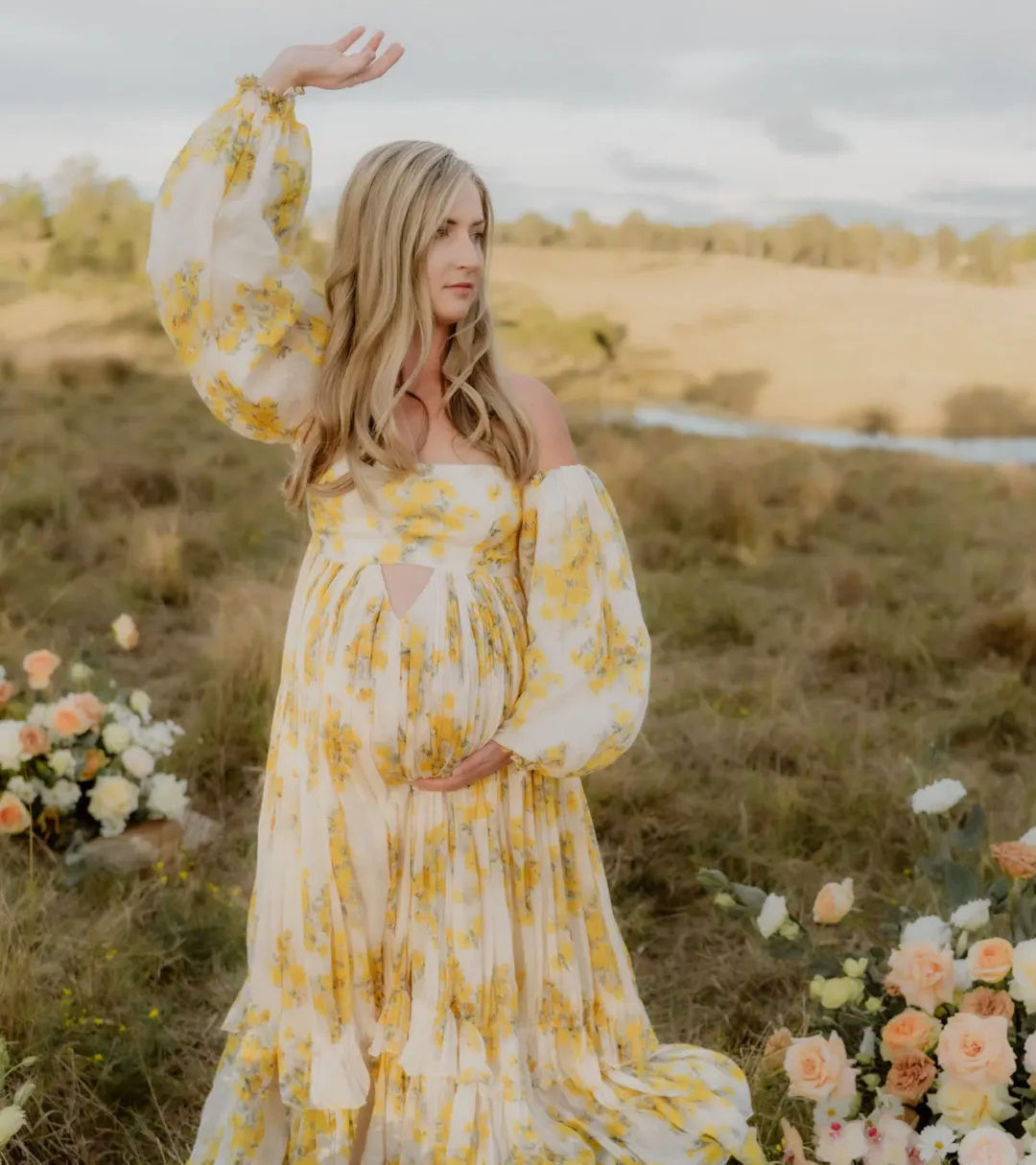 Rooh Collective Poppy Zephyr Maxi Dress Floral Size XL / AU 14 for rent on The Volte - main image