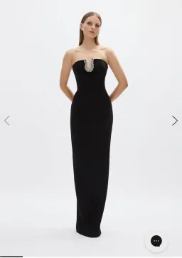 Rachel Gilbert Atticus Gown in Black Size 8 for rent on The Volte - image 1