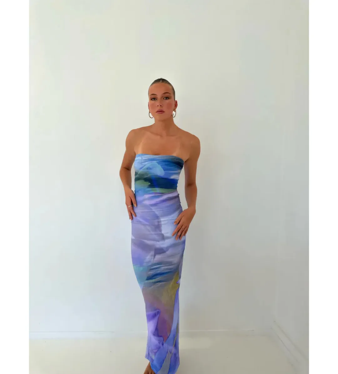 HNTR the label Lotus Maxi Dress Purple Multi Size 6-8/XS-S for rent on The Volte - main image
