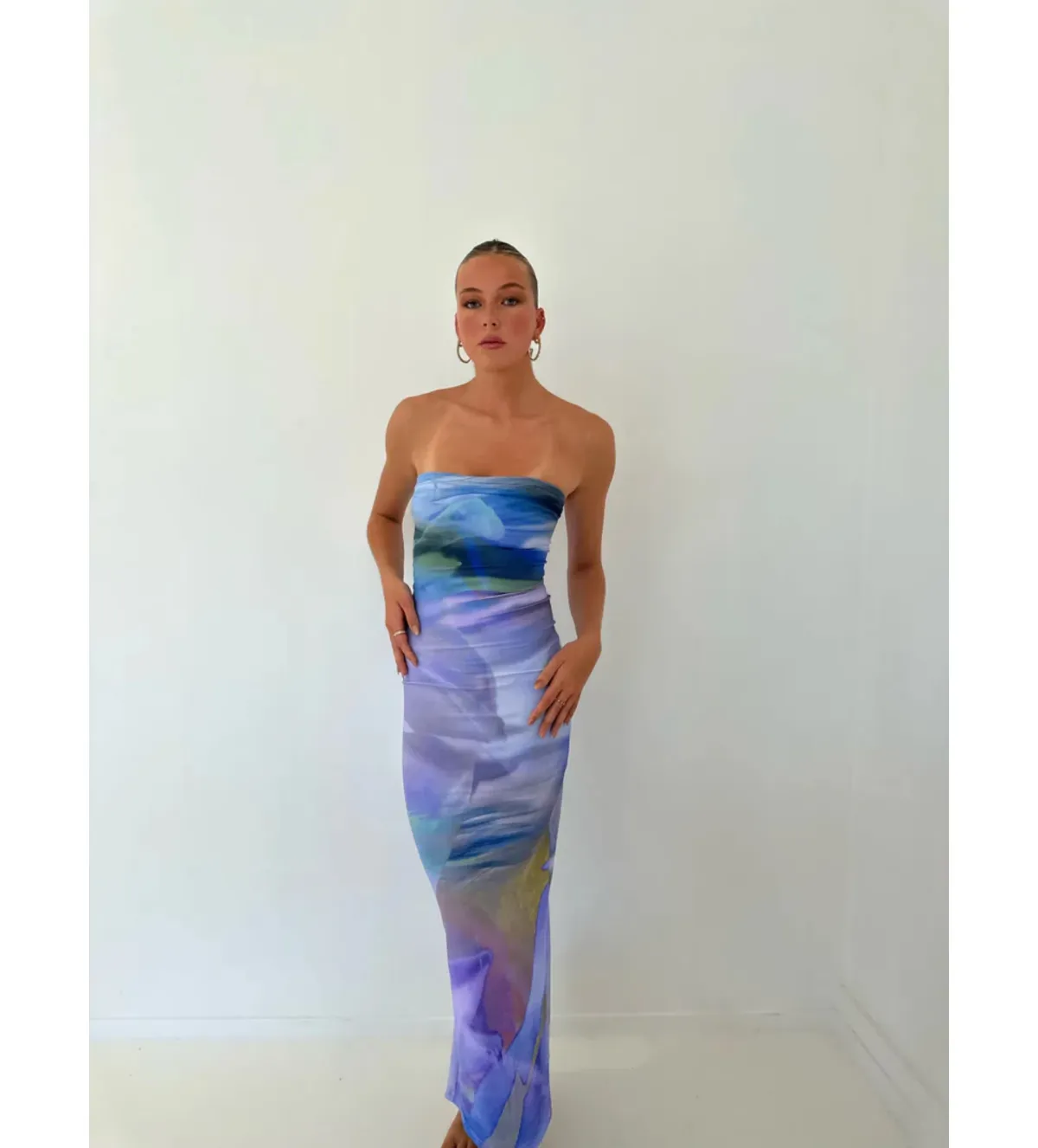HNTR the label Lotus Maxi Dress Purple Multi Size 6-8/XS-S for rent on The Volte - main image