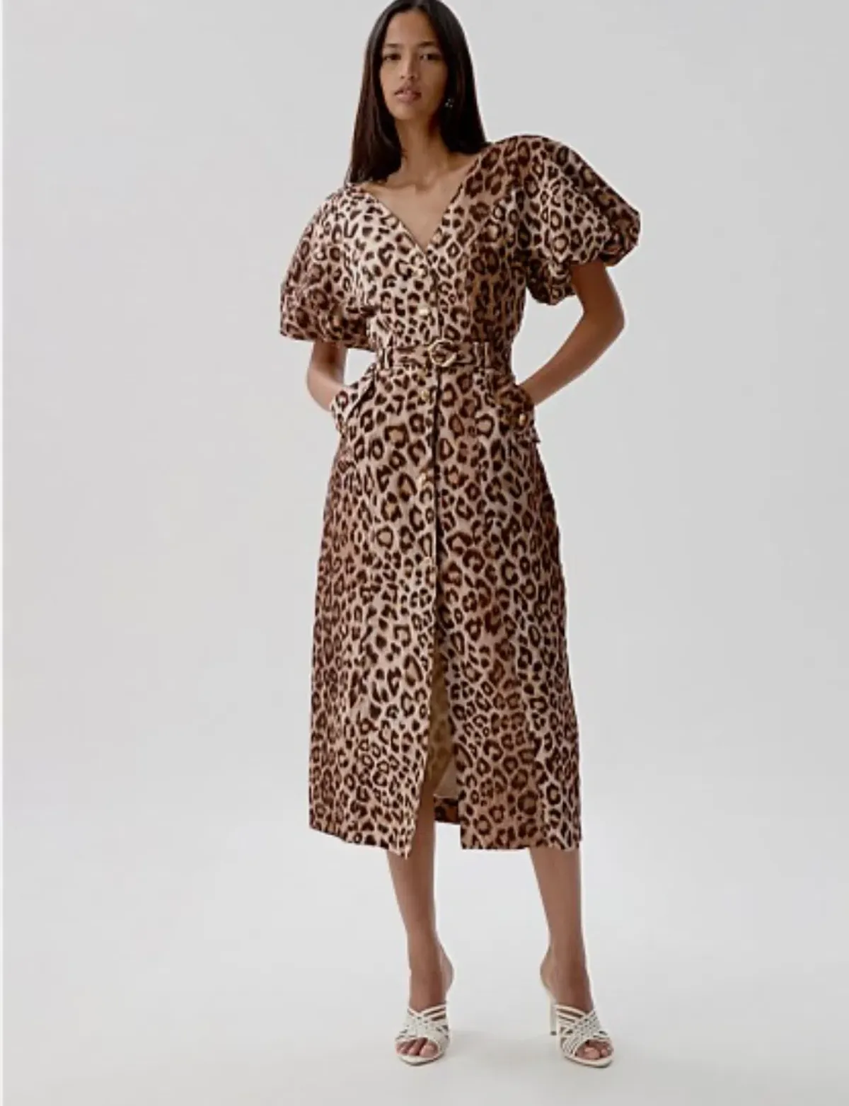 Aje Isabella Shirtdress in Leopard Print Size AU 14 - Image 1