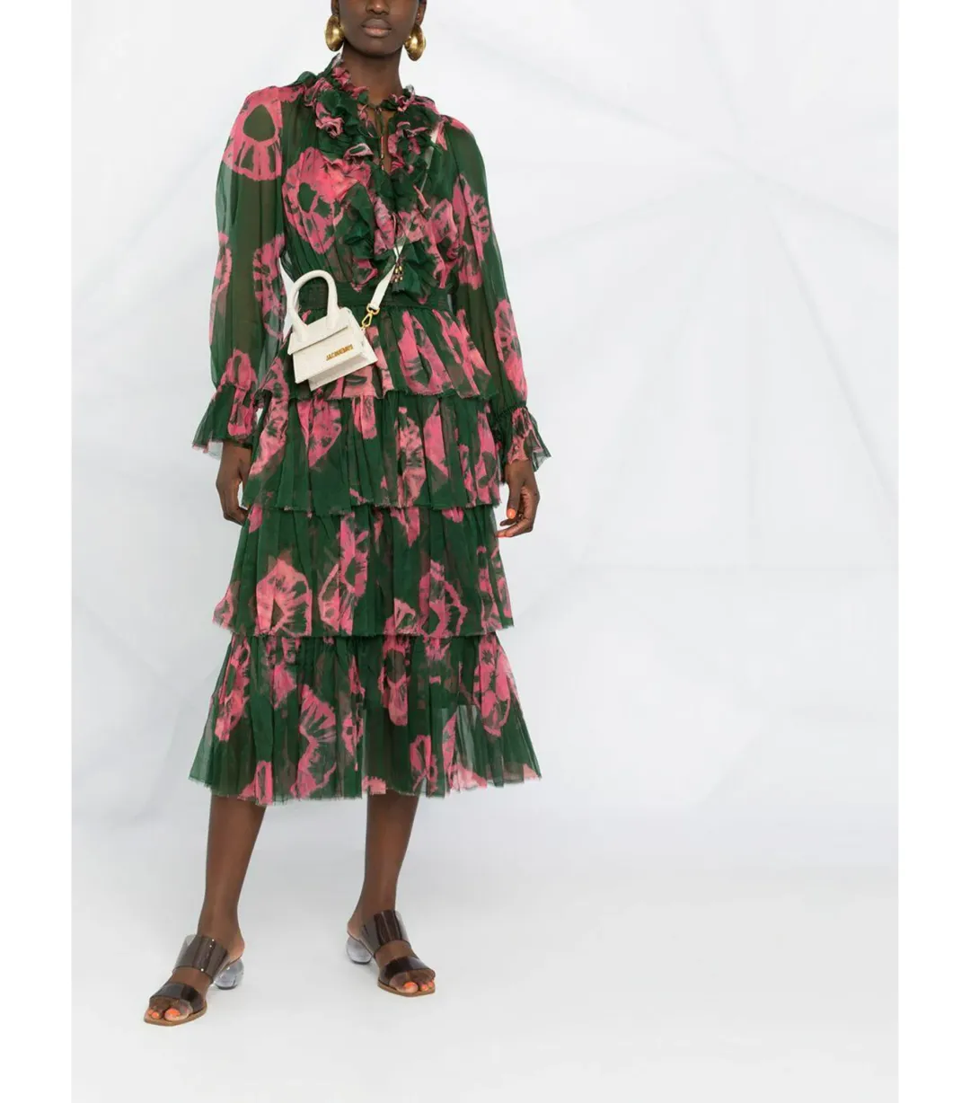 Zimmermann Poppy Tiered Frill Dress Multi Size AU 12 for rent on The Volte - main image