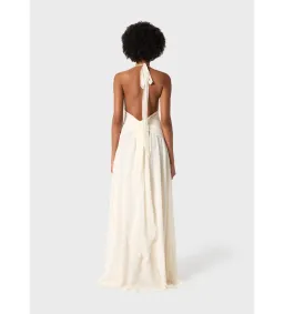 Blumarine Long Georgette Dress White Size 8 for rent on The Volte - image 2