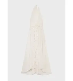 Blumarine Long Georgette Dress White Size 8 for rent on The Volte - image 3