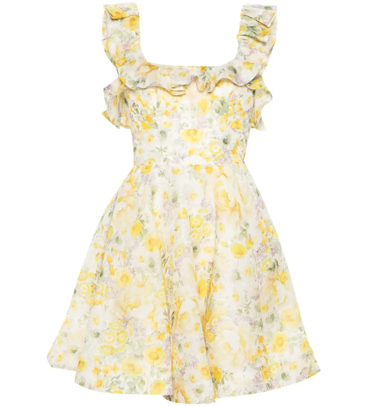 Zimmermann Harmony Frilled Mini Dress in Citrus Garden Print Size o / AU 8 - Image 5
