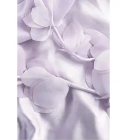 Self Portrait Flower Satin Maxi Dress Lilac Size 8 for rent on The Volte - image 5