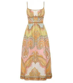 Zimmermann Maxine Picnic Midi Dress in Gold Paisley Size 1 / AU 10 for rent on The Volte - image 4