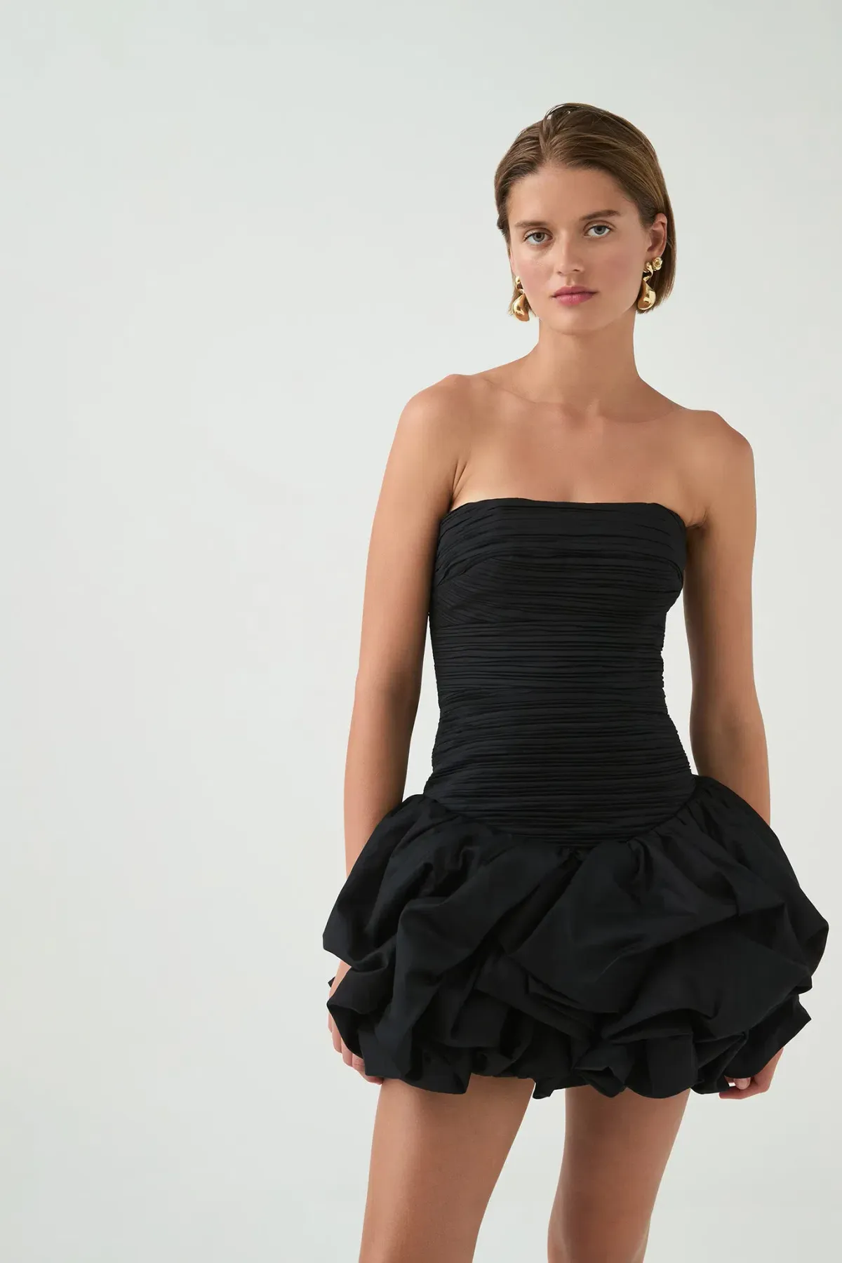 Aje Violette Bubble Hem Mini Dress in Black Size 12 - Image 3