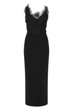 Aje Daisy Knit Maxi Dress Black Size 12 for rent on The Volte - image 4