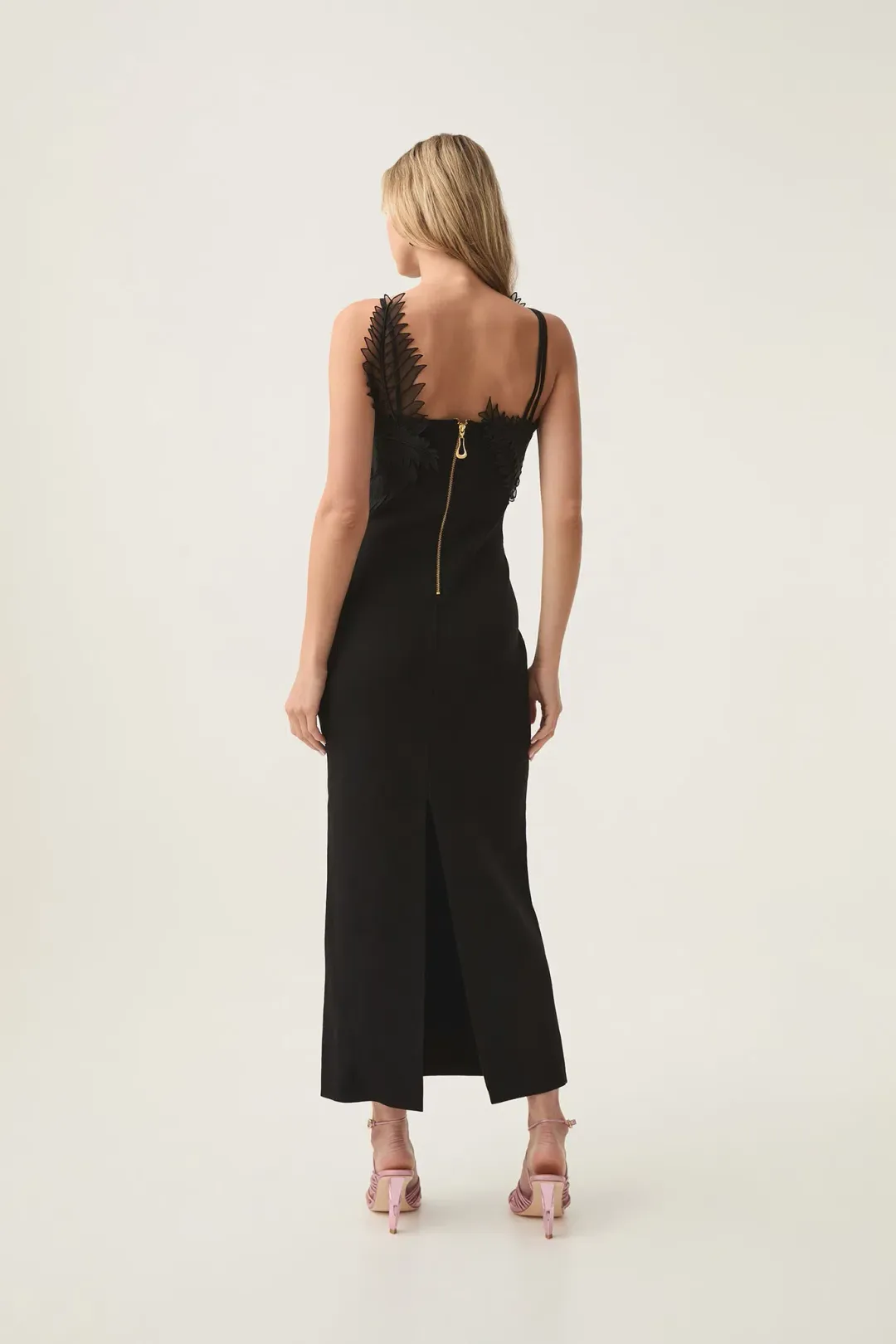 Aje Daisy Knit Maxi Dress Black Size 12 for rent on The Volte - main image