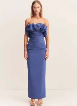 Shona Joy Campbell Strapless Dress Blue Size 6 for rent on The Volte - image 1