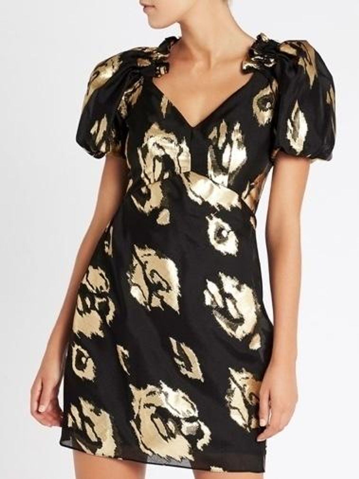 Eternal Flame Dress (Mini) Black & Gold Size 8 - Image 2