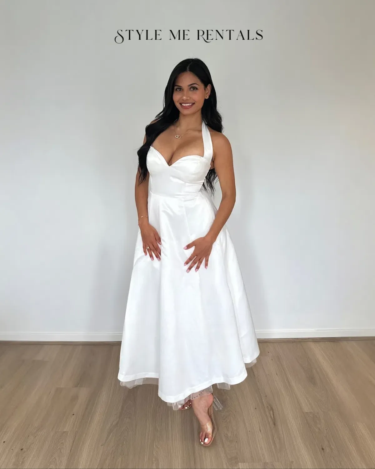 Calia Collection Audry Midi Dress White Size 6 - Image 2