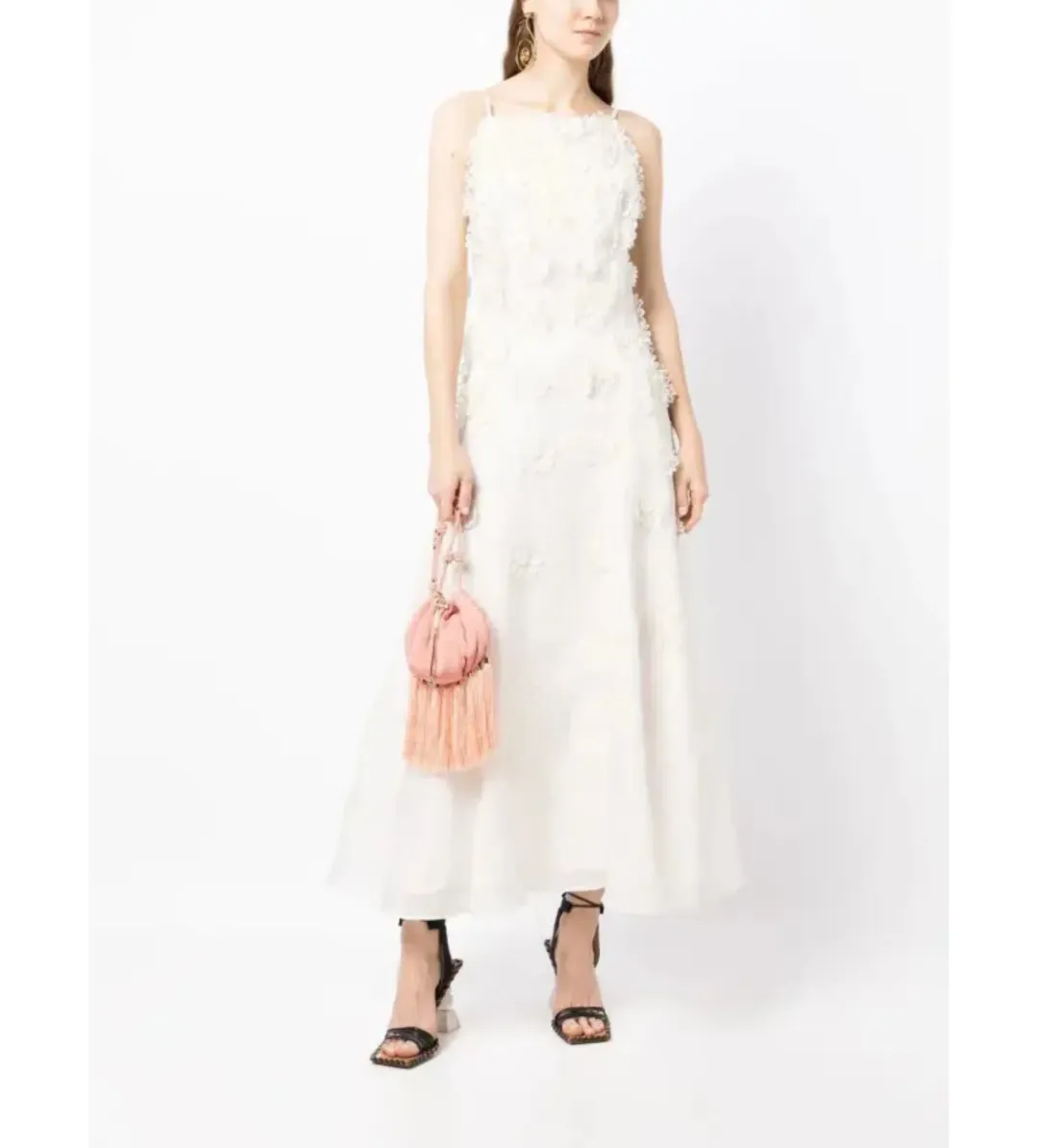 Rachel Gilbert Lorie Maxi Dress in Ivory Size 10 for rent on The Volte - main image