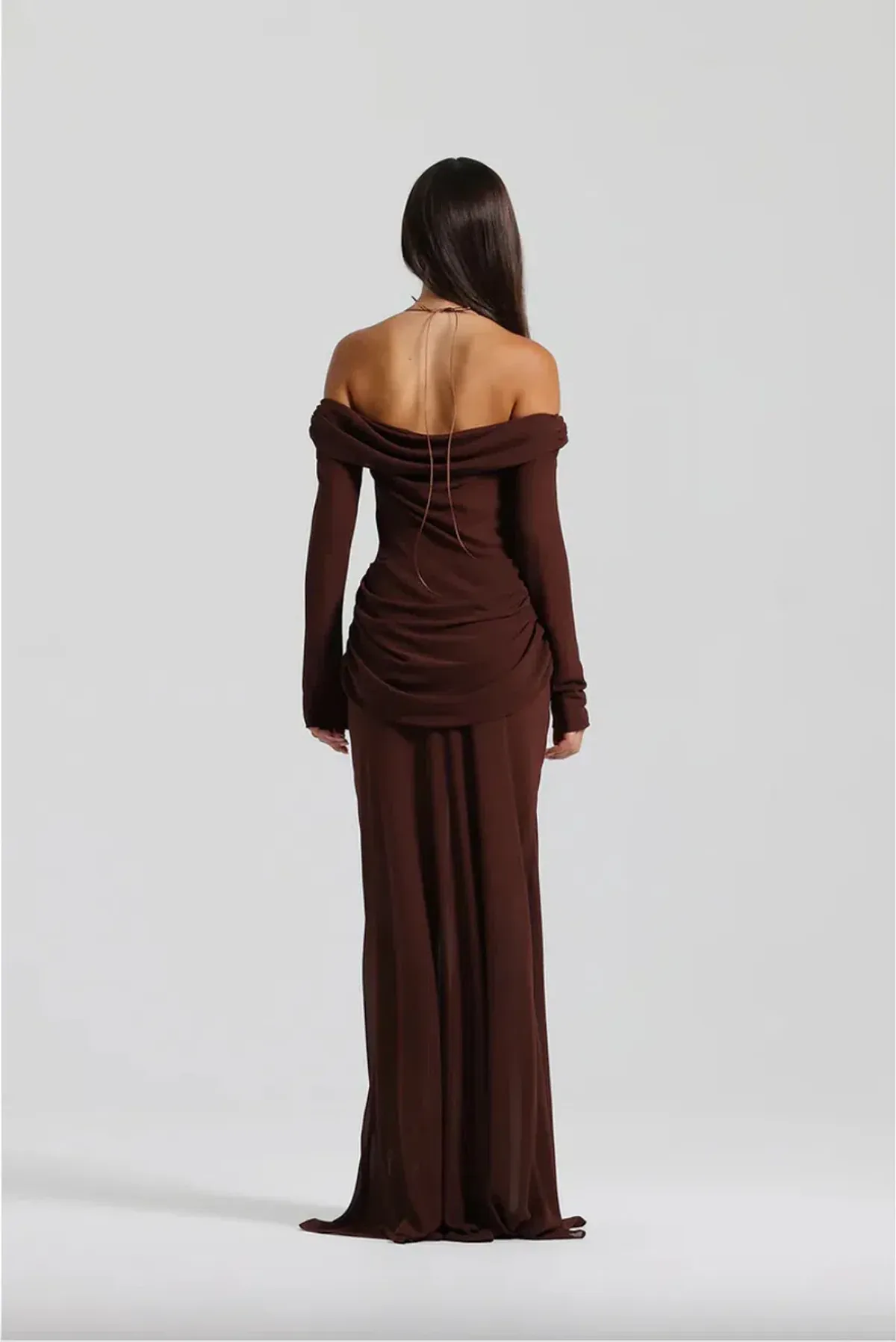 Natalie Rolt Emily Gown in Espresso Size AU 8 - Image 2