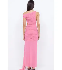 Bec & Bridge Kailani Asym Dress Grapefruit Pink Size AU 6 for rent on The Volte - image 3