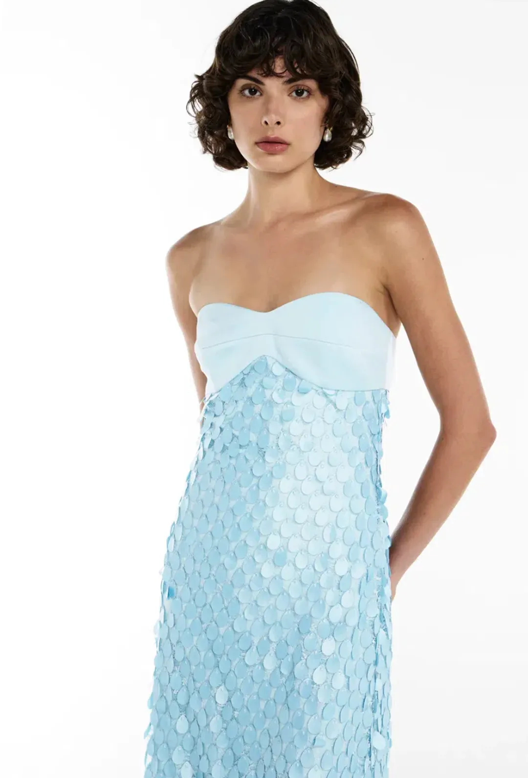 Manning Cartell Supreme Extreme Balconette Midi Dress Aqua Spritz Blue Size 8 for rent on The Volte - main image