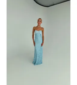 Manning Cartell Supreme Extreme Balconette Midi Dress Aqua Spritz Blue Size 8 for rent on The Volte - image 2