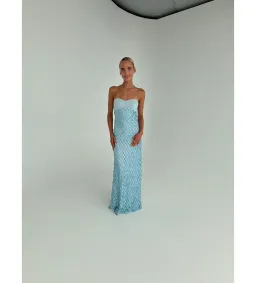 Manning Cartell Supreme Extreme Balconette Midi Dress Aqua Spritz Blue Size 8 for rent on The Volte - image 1