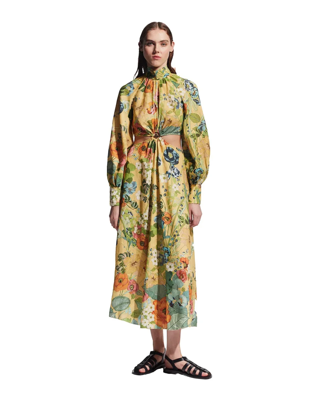 Alemais Cresida Cutout Midi Dress Size AU 12 for rent on The Volte - main image