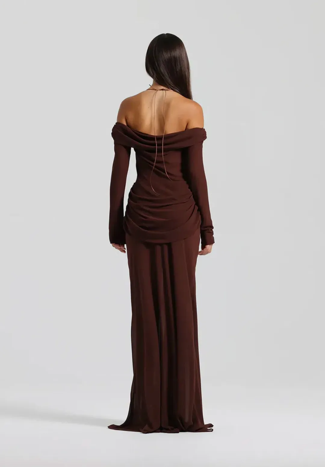 Natalie Rolt Emily Gown Espresso Size 1 / AU 8 for rent on The Volte - main image
