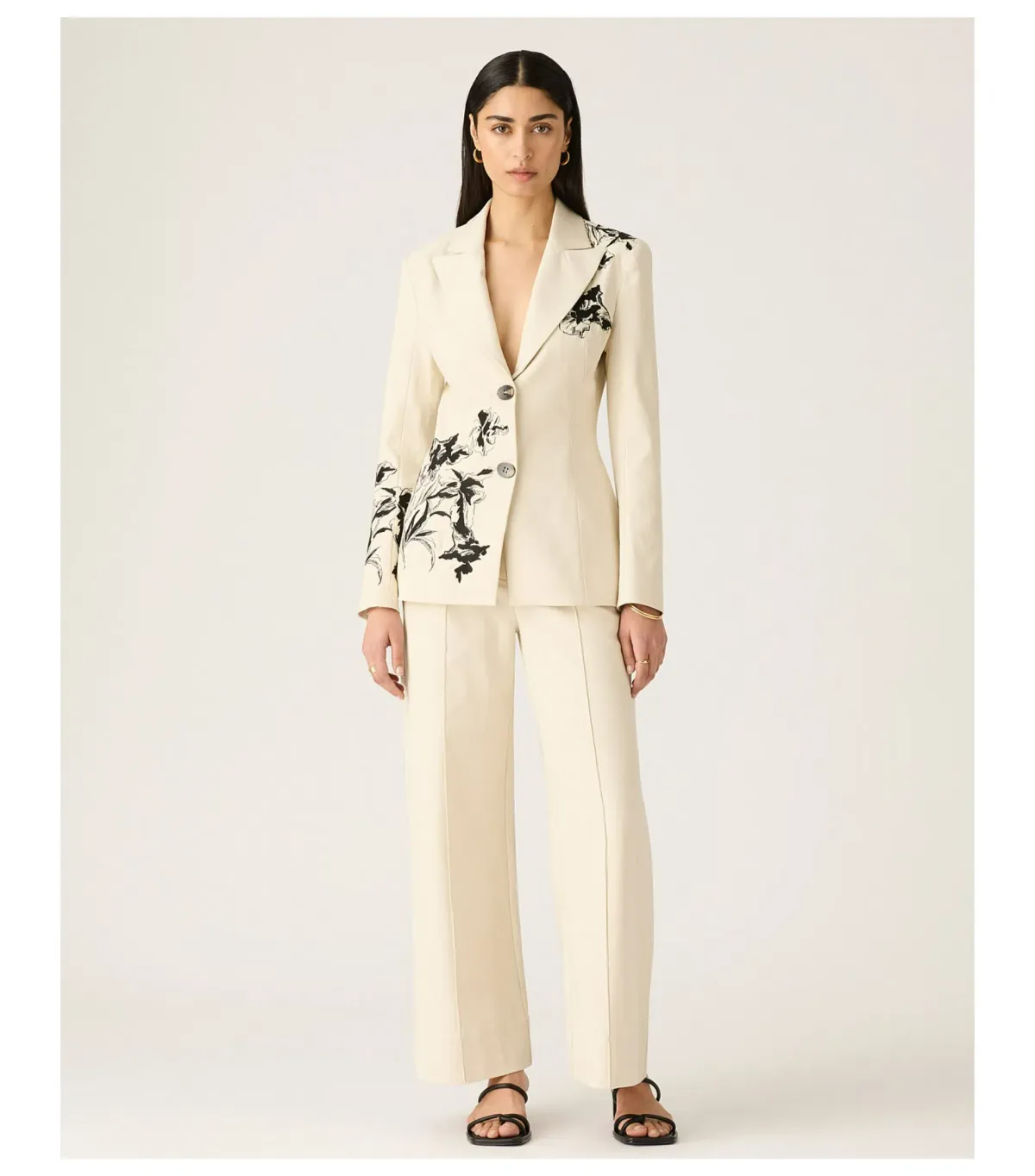 Mos The Label Lis Embroidery Blazer Ivory Size AU 16 for rent on The Volte - main image
