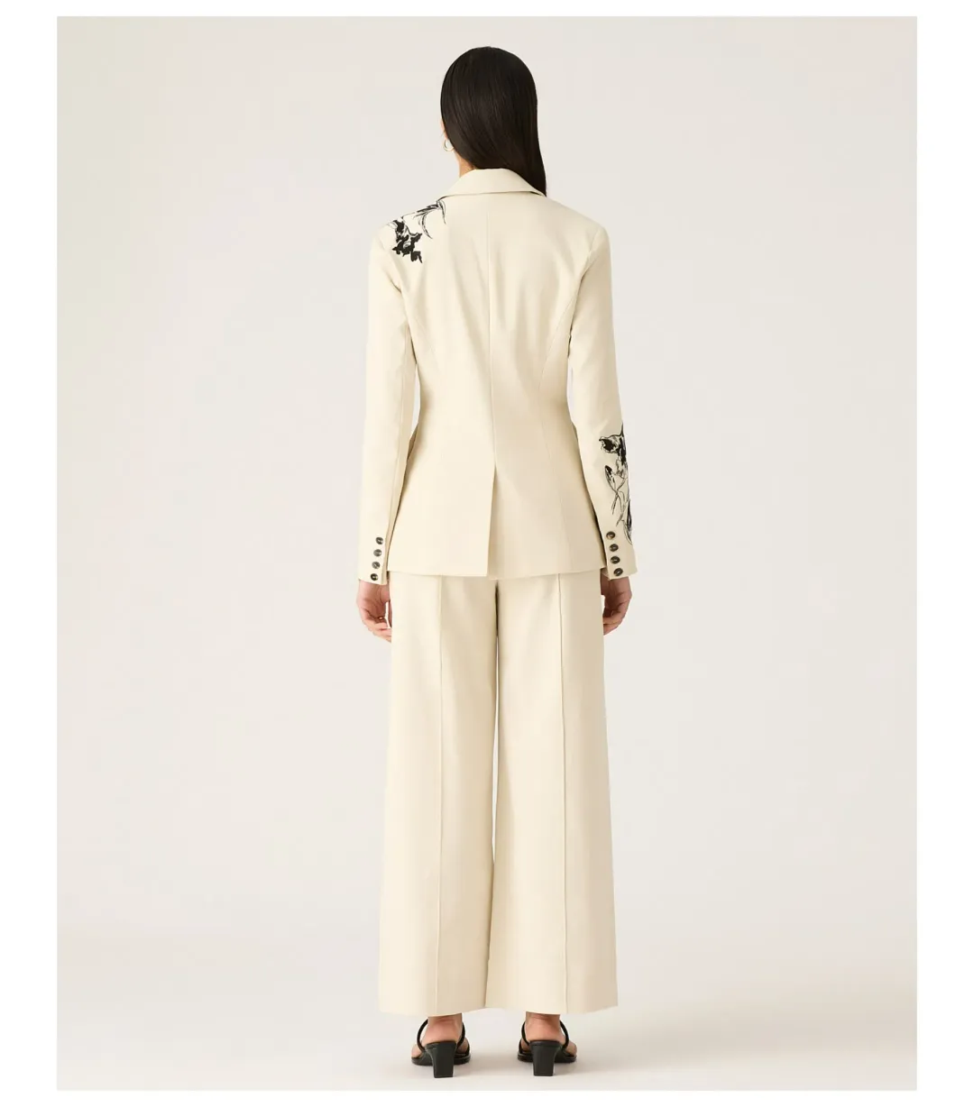 Mos The Label Lis Embroidery Blazer Ivory Size AU 16 for rent on The Volte - main image