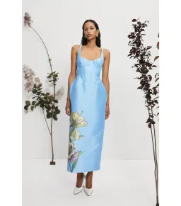 Alemais Donata Taffeta Gown Blue Size AU 8 for rent on The Volte - image 1