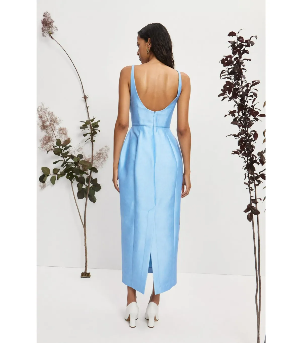 Alemais Donata Taffeta Gown Blue Size AU 8 - Image 3