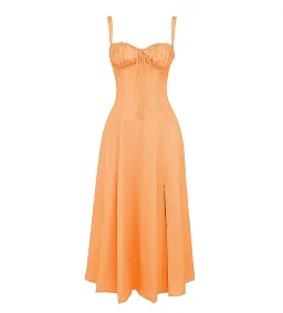 House of CB Carmen Bustier Midi Sundress Tangerine Size XS/AU 6 for rent on The Volte - image 6