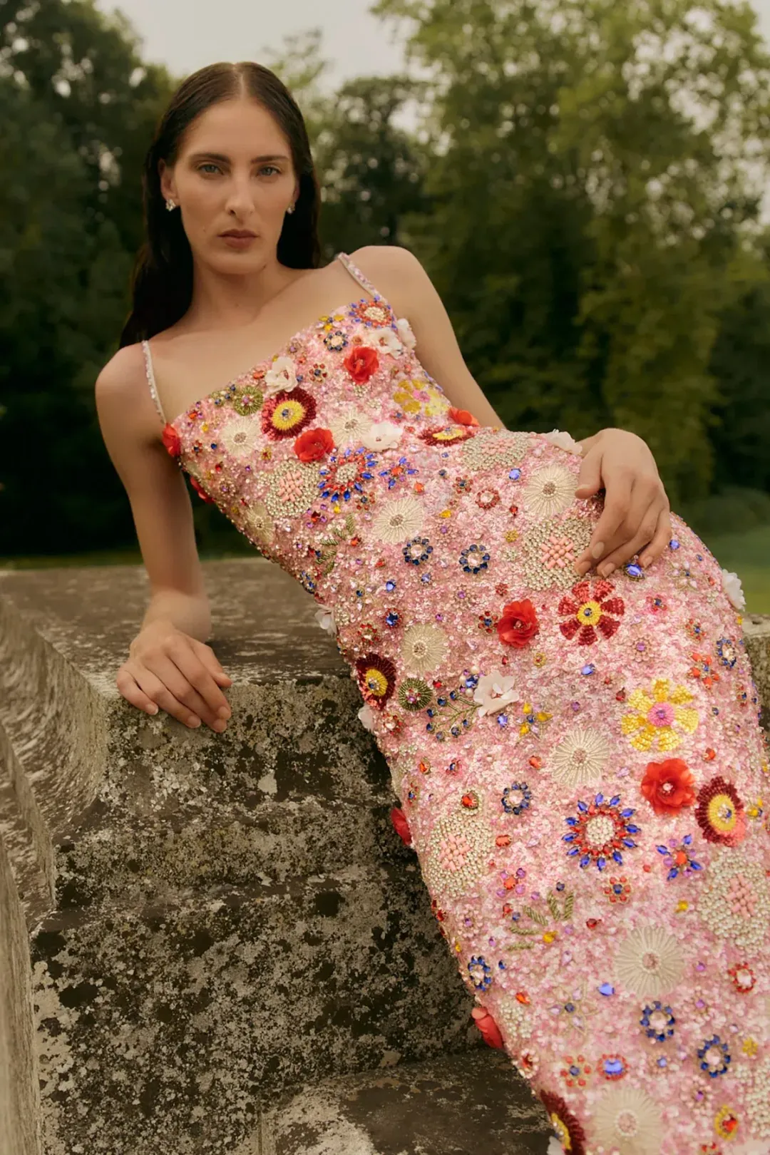 Rachel Gilbert Francesca Gown Pink Multi Size 0 /Au 6 for rent on The Volte - main image