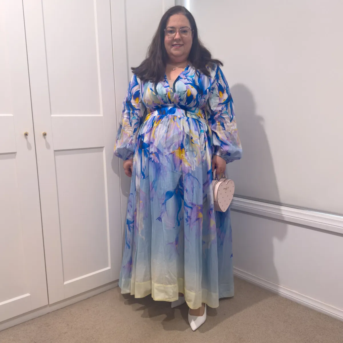 Karen Millen Ombre Floral Silk Maxi Dress Multi Size 22 - Image 3