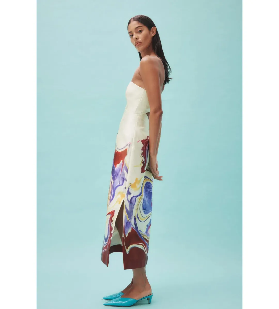 Alemais Luca Corset Midi Dress Multi Size AU 10 for rent on The Volte - main image