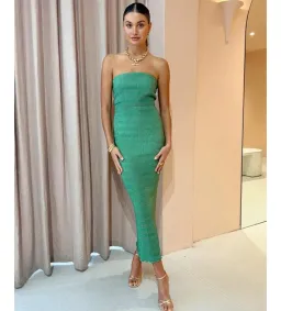 L'Idee Aurore Midi Dress Sea Green Size AU 8 for rent on The Volte - image 2
