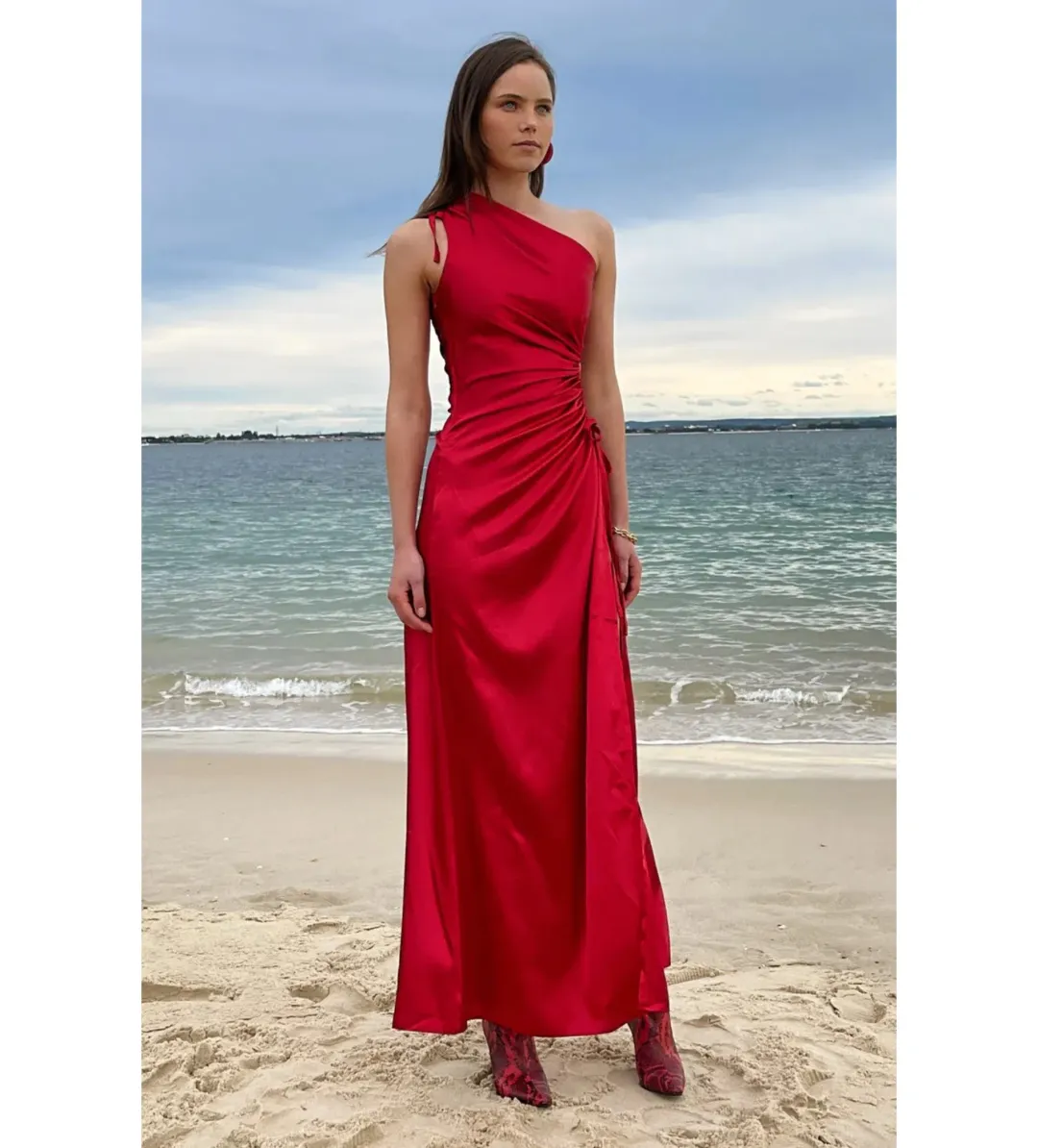 Sonya Moda Nour Maxi Dress Scarlet Red Size AU 8 for rent on The Volte - main image