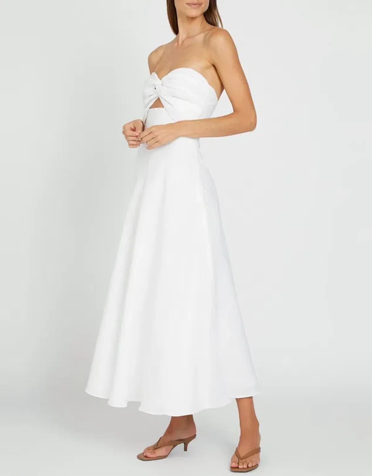 By Johnny Billie Strapless Dress White Size 10 - Image 2