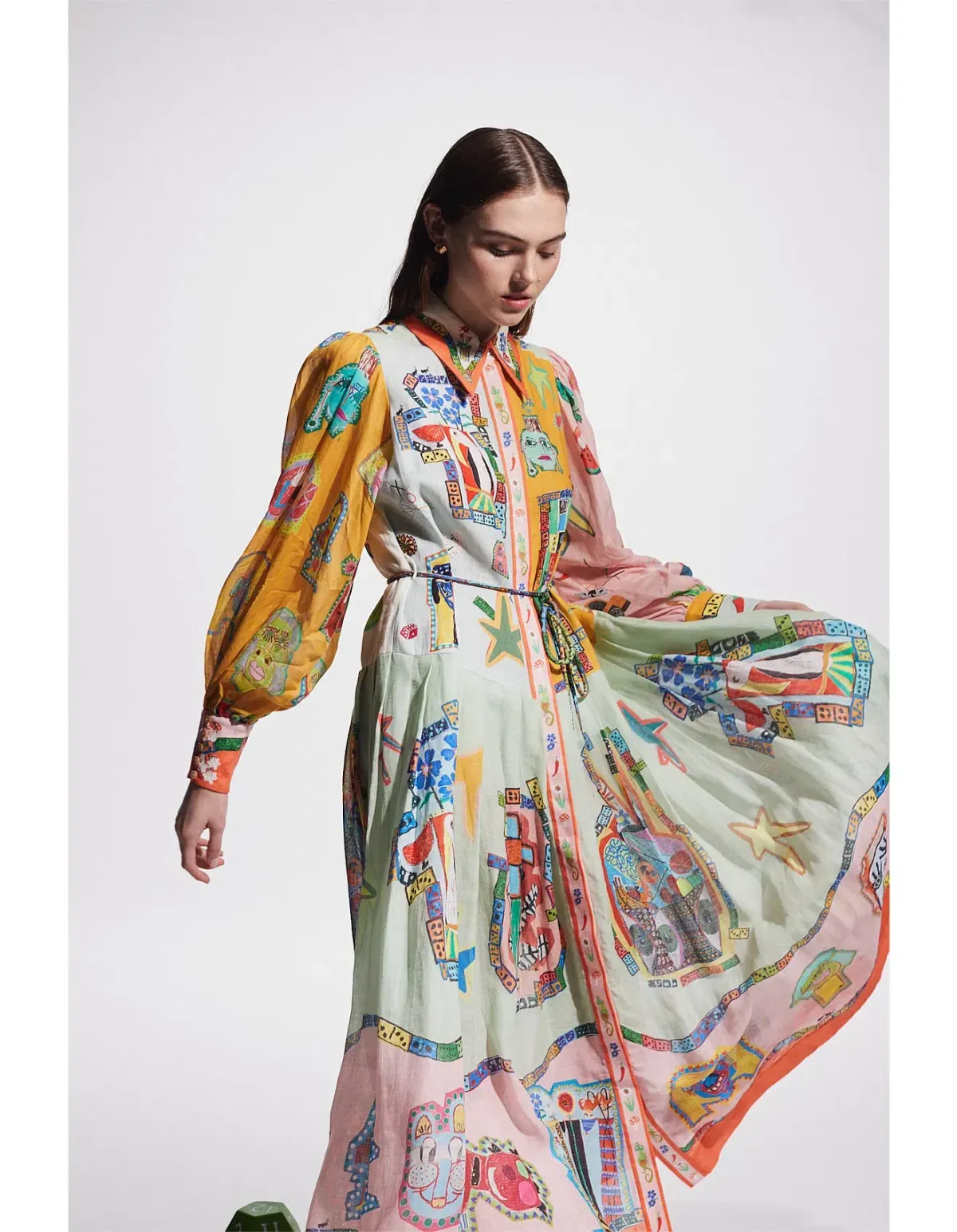 Alemais Players Shirtdress Maxi Dress Multi Size 10 - Image 2