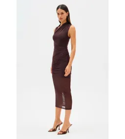 Misha Tillie Midi Dress in Brown Size 10 for rent on The Volte - image 2