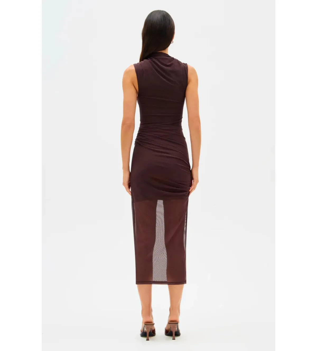 Misha Tillie Midi Dress in Brown Size 10 - Image 3
