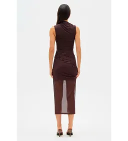 Misha Tillie Midi Dress in Brown Size 10 for rent on The Volte - image 3