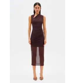 Misha Tillie Midi Dress in Brown Size 10 for rent on The Volte - image 1