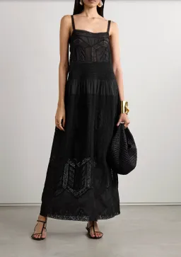 Zimmermann Halliday Lace Trim Slip Dress Black Size 3 / AU 14 for rent on The Volte - image 1