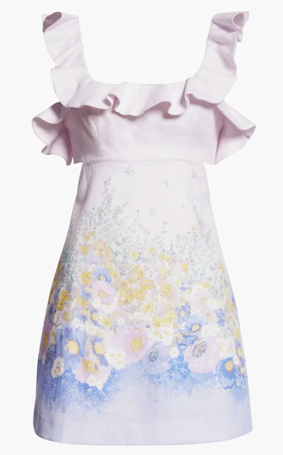 Zimmermann Floral Print Linen Mini Dress Size 3 / AU 14 for rent on The Volte - main image