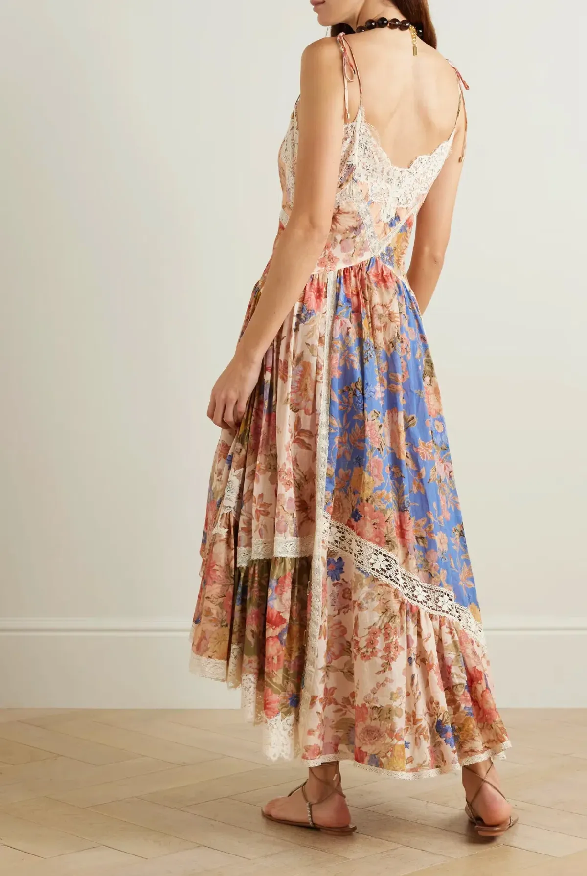 Zimmermann August Asymmmetic Lace Midi Dress Print Size 3 / AU 14 - Image 2