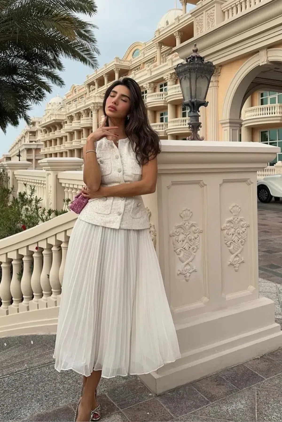 Self Portrait Sequined bouclé midi dress size 8 - Image 5