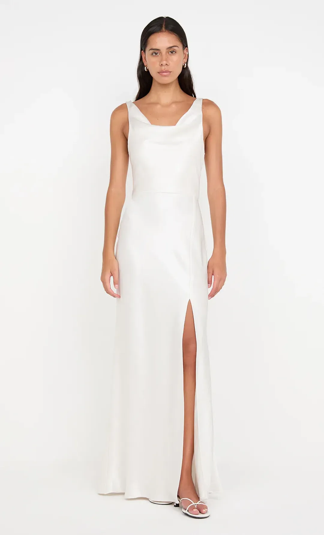 Bec And Bridge Austen Cowl Neck Maxi Dress In Ivory Size AU 10 for rent on The Volte - main image