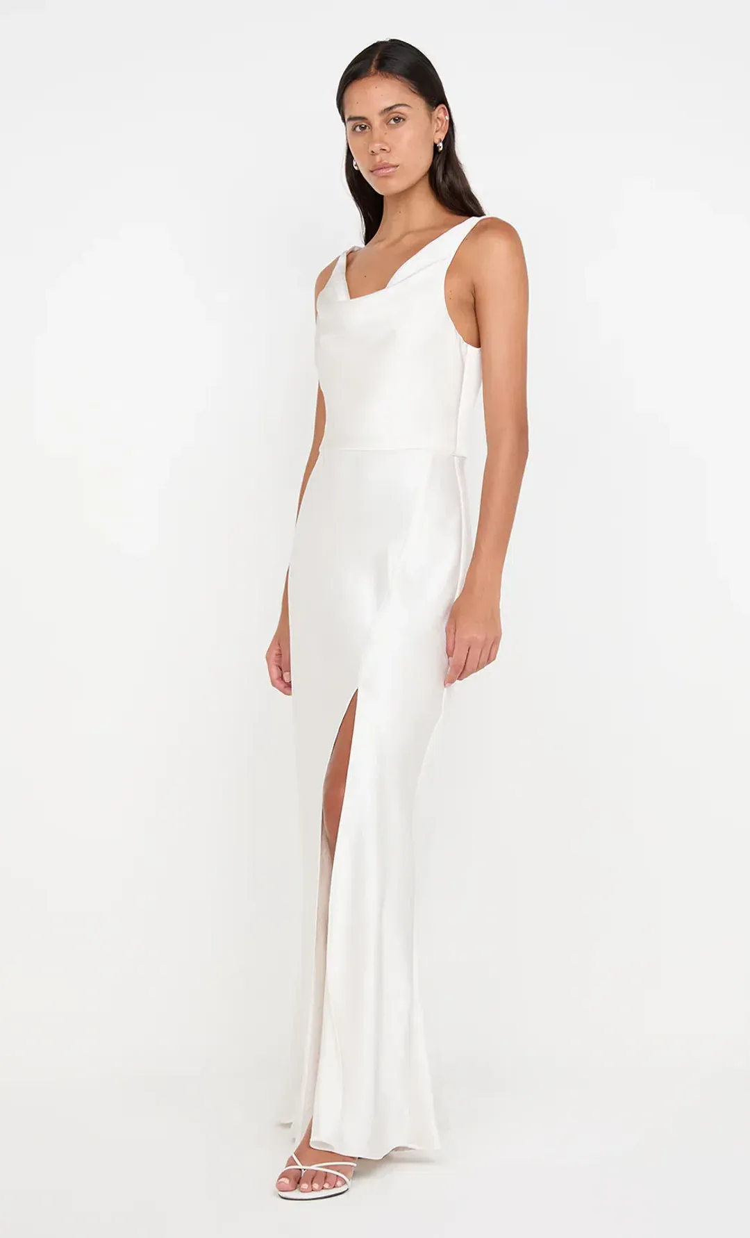 Bec And Bridge Austen Cowl Neck Maxi Dress In Ivory Size AU 10 for rent on The Volte - main image