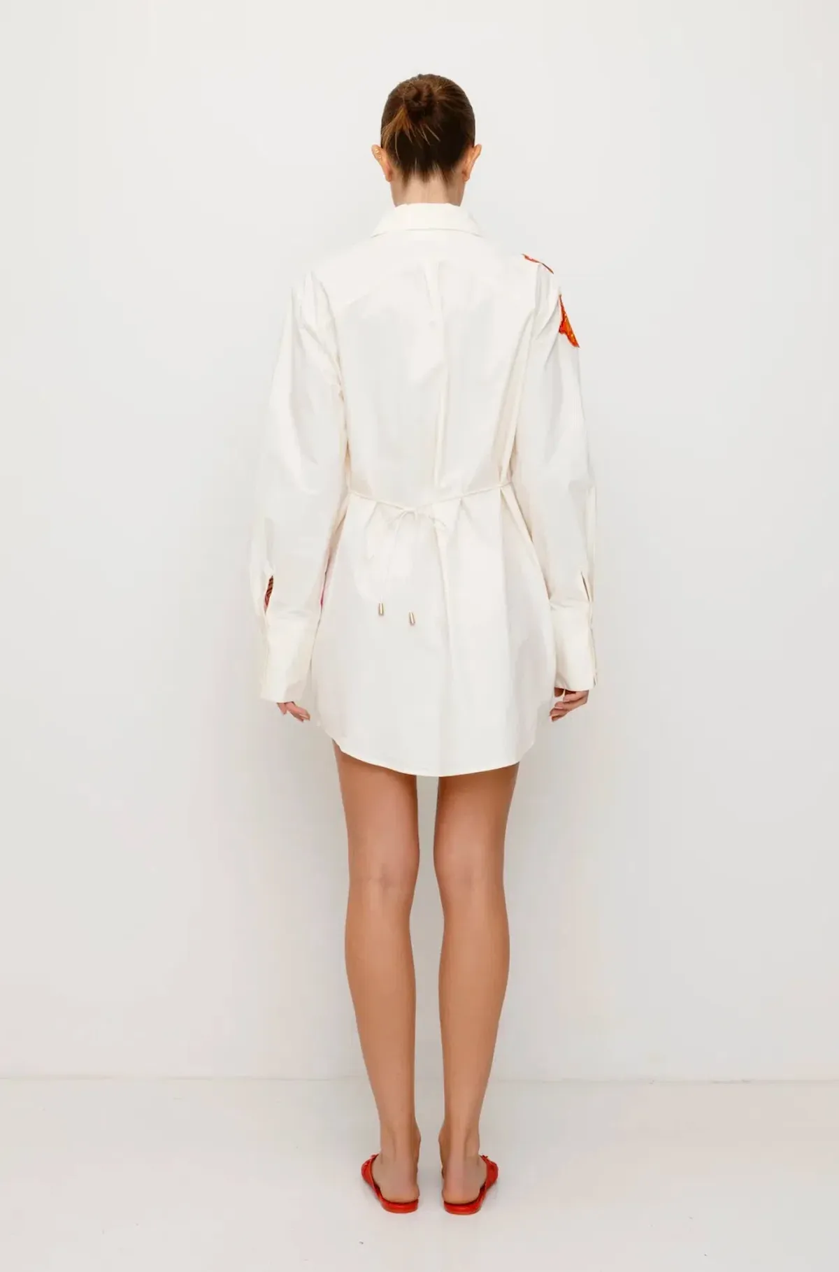 Ela Shirt Dress in White Size AU 8 - Image 4